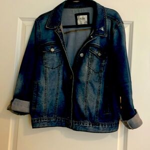 Lightly distressed Mudd denim jacket, used